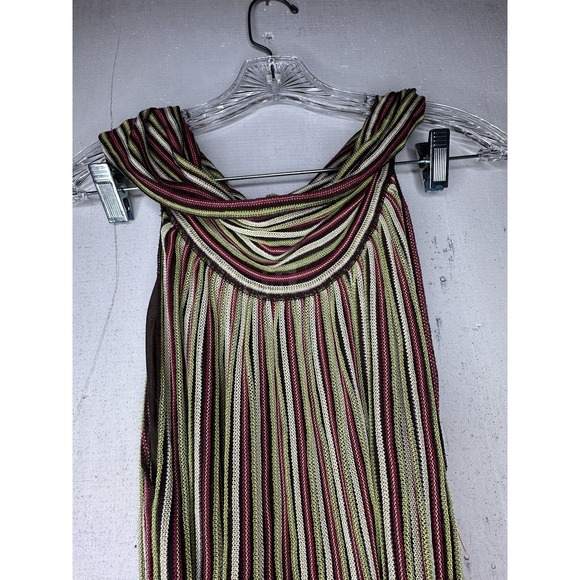 MISSONI Multicolor Striped Knit A-Line Tank Halter Dress | Tagged Size: 8 - Picture 2 of 14